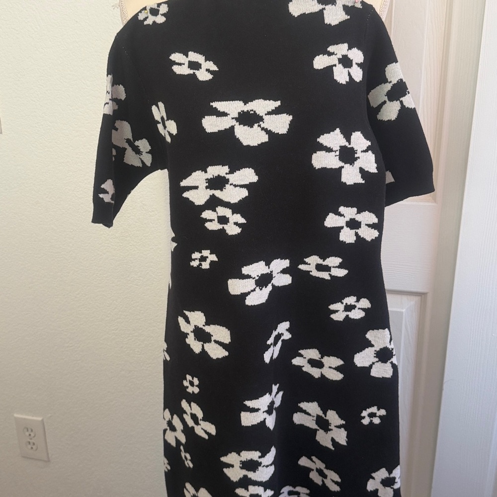 Black and White Floral Dress